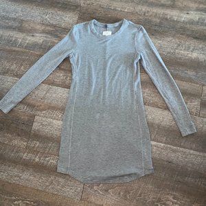 Long Sleeve Grey Short Dress - XS